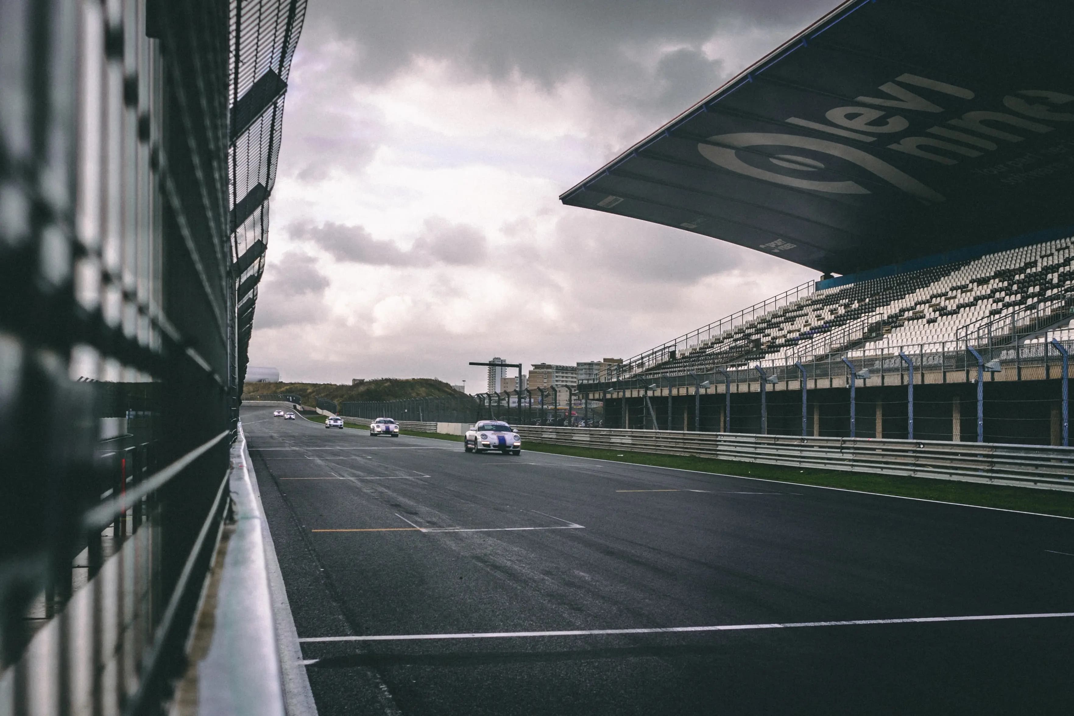 Greyscaled race track